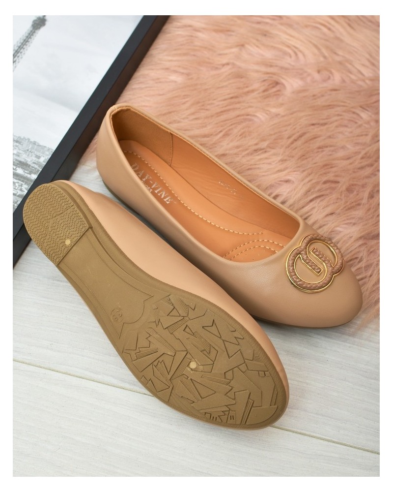 Baleriny damskie 9988-71 Khaki