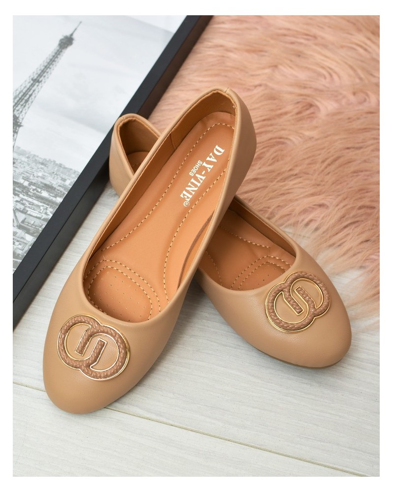 Baleriny damskie 9988-71 Khaki