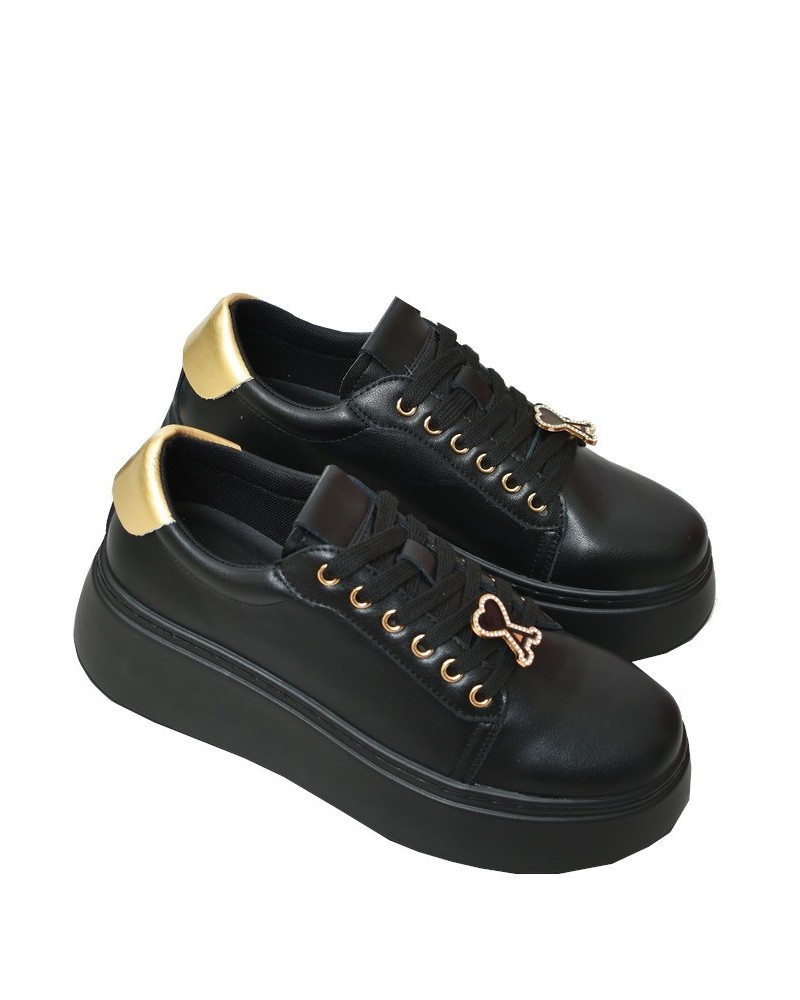 Sneakersy damskie skórzane Vinceza 66700 Czarne
