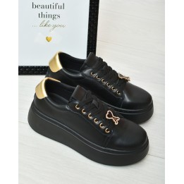 Sneakersy damskie skórzane Vinceza 66700 Czarne