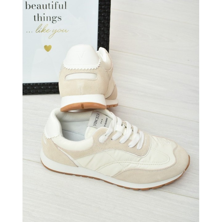 Buty sportowe skórzane Vinceza 72301 Białe