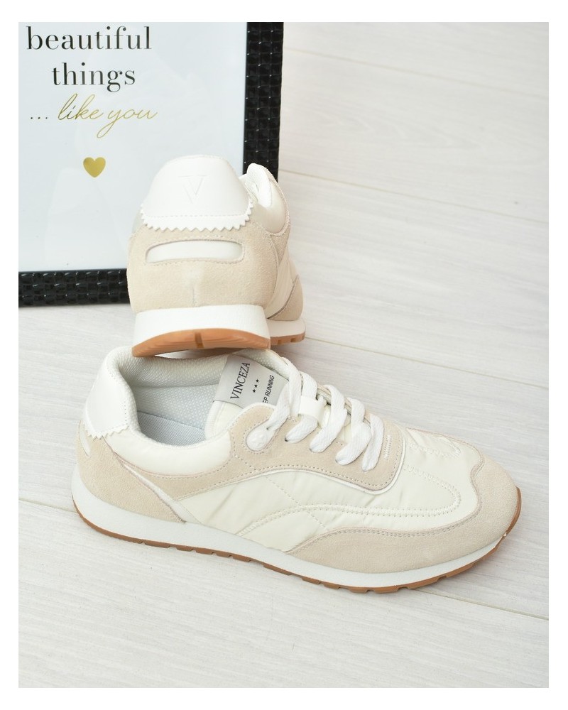 Buty sportowe skórzane Vinceza 72301 Białe