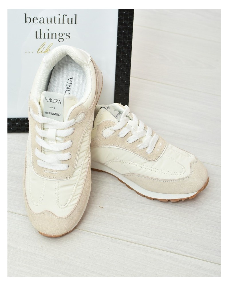 Buty sportowe skórzane Vinceza 72301 Białe