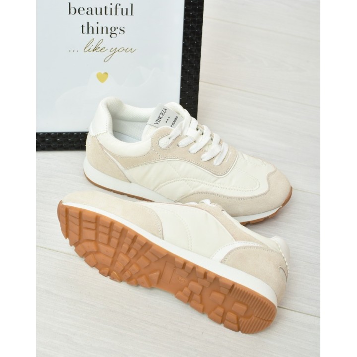 Buty sportowe skórzane Vinceza 72301 Białe