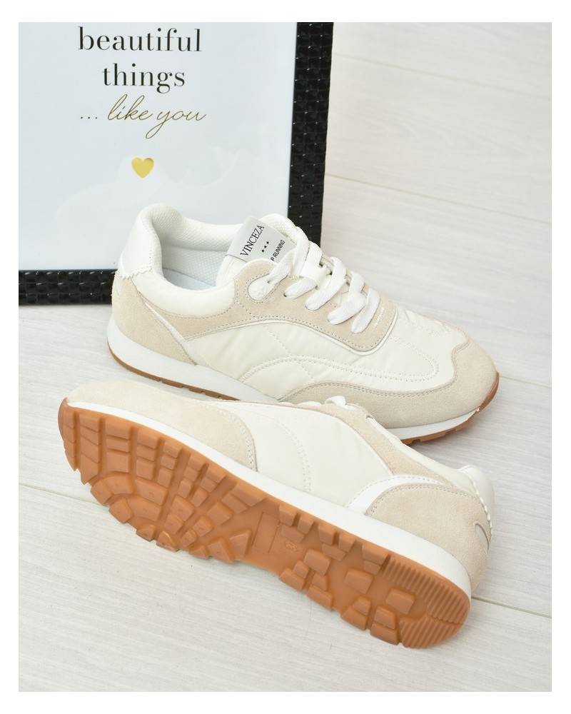 Buty sportowe skórzane Vinceza 72301 Białe