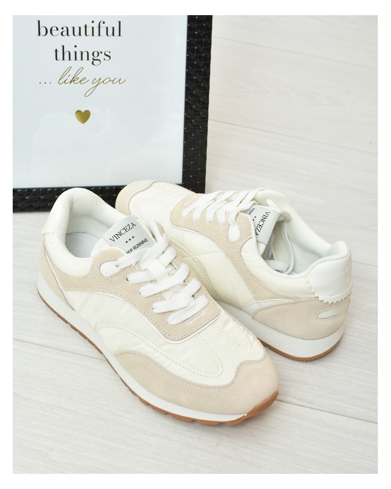 Buty sportowe skórzane Vinceza 72301 Białe