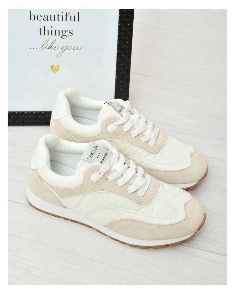 Buty sportowe skórzane Vinceza 72301 Białe