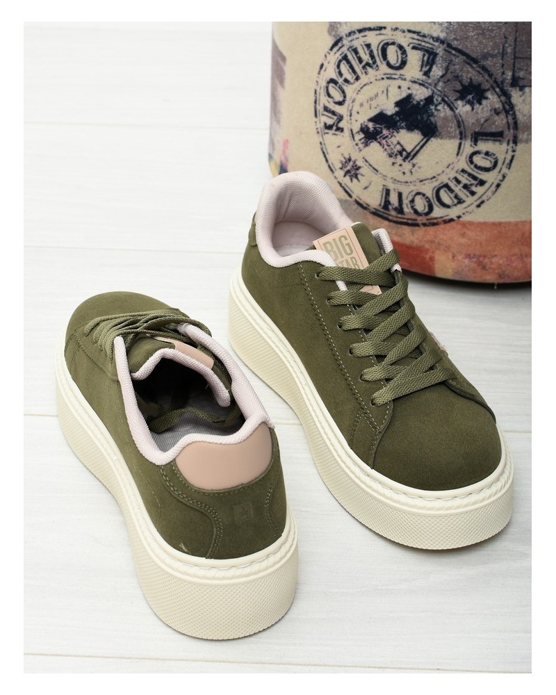 Sneakersy damskie Big Star SS274349 Khaki