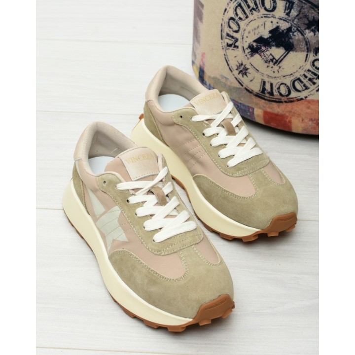 Sneakersy damskie Vinceza 66720 Beż
