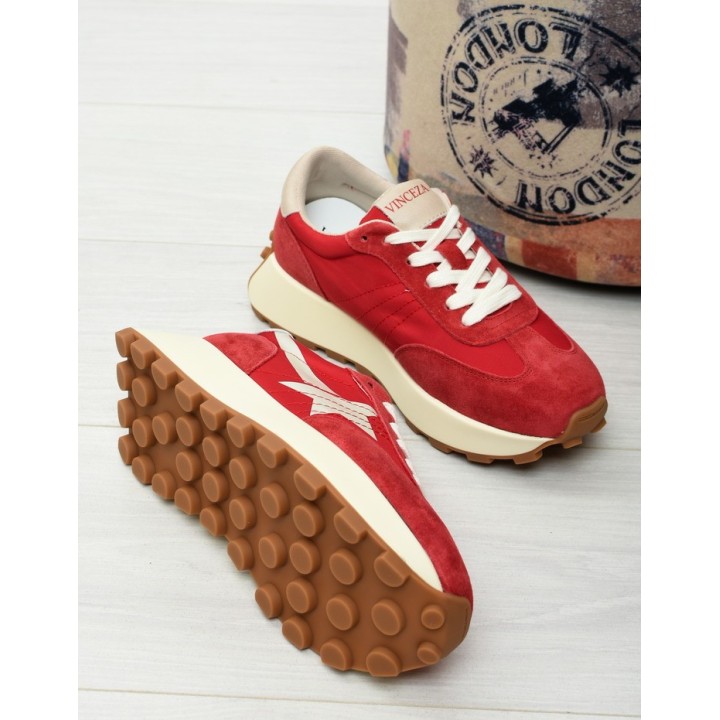 Sneakersy damskie Vinceza 66720 Czerwone