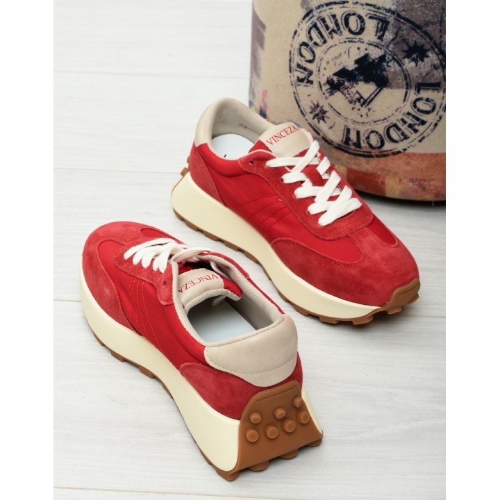 Sneakersy damskie Vinceza 66720 Czerwone