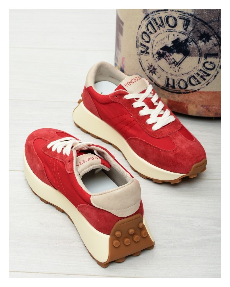 Sneakersy damskie Vinceza 66720 Czerwone