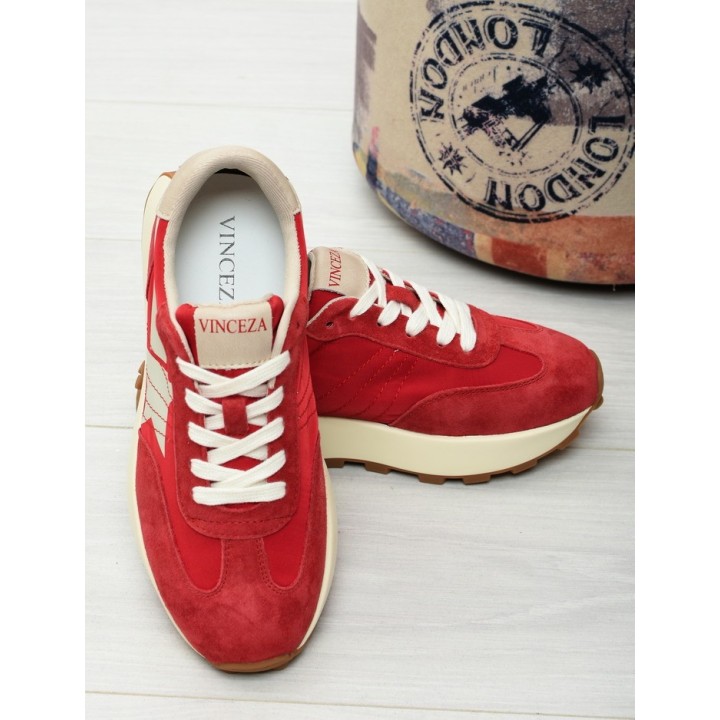 Sneakersy damskie Vinceza 66720 Czerwone