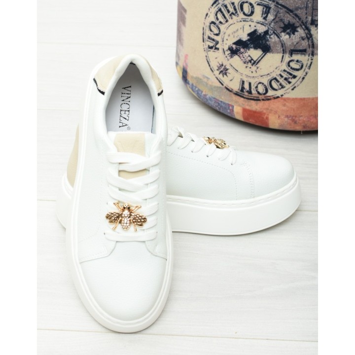 Sneakersy damskie Vinceza 89103 Białe