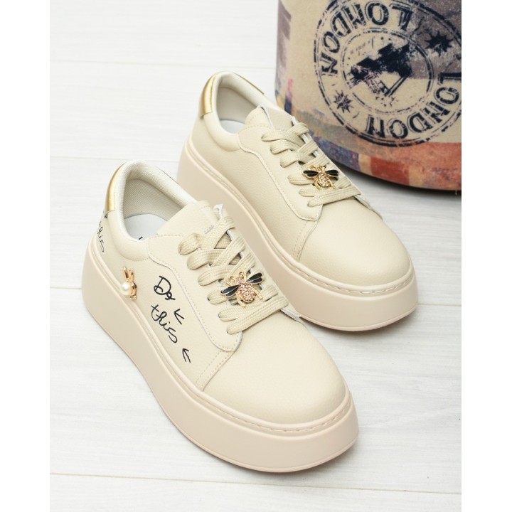 Sneakersy damskie Vinceza 89102 Beż