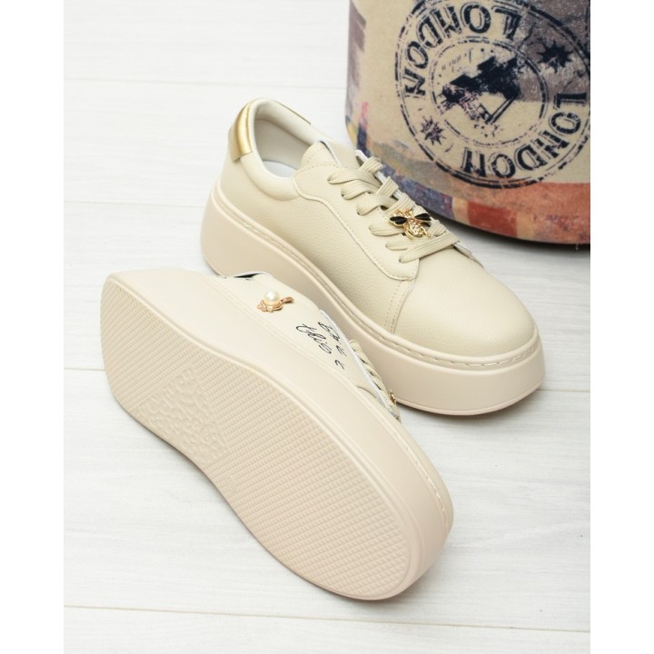 Sneakersy damskie Vinceza 89102 Beż