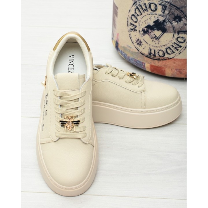 Sneakersy damskie Vinceza 89102 Beż