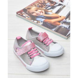Trampki dziecięce American TEN132 Szare