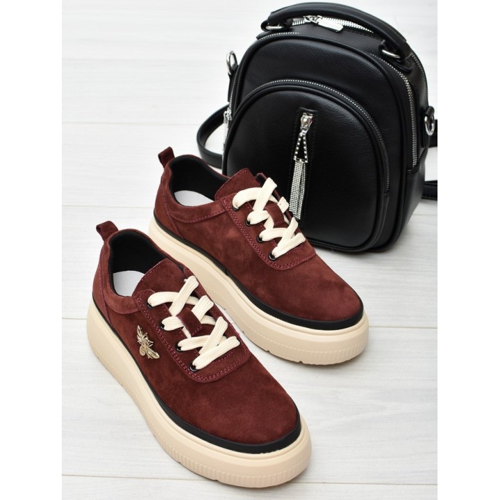 Sneakersy damskie Vinceza 41495 Bordo