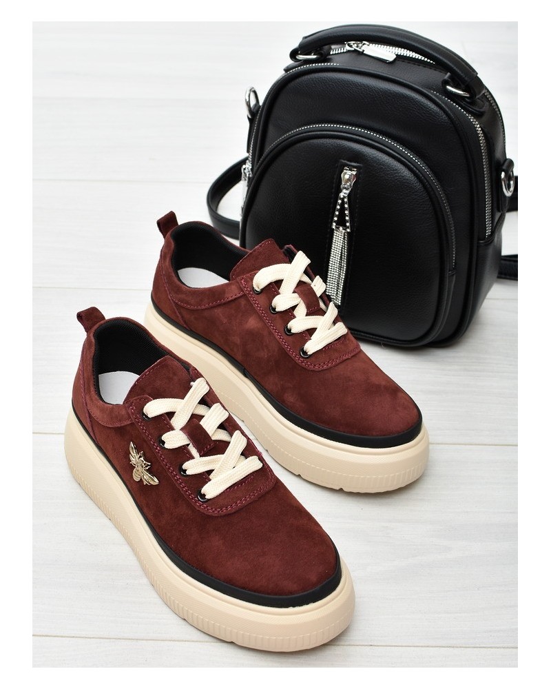Sneakersy damskie Vinceza 41495 Bordo