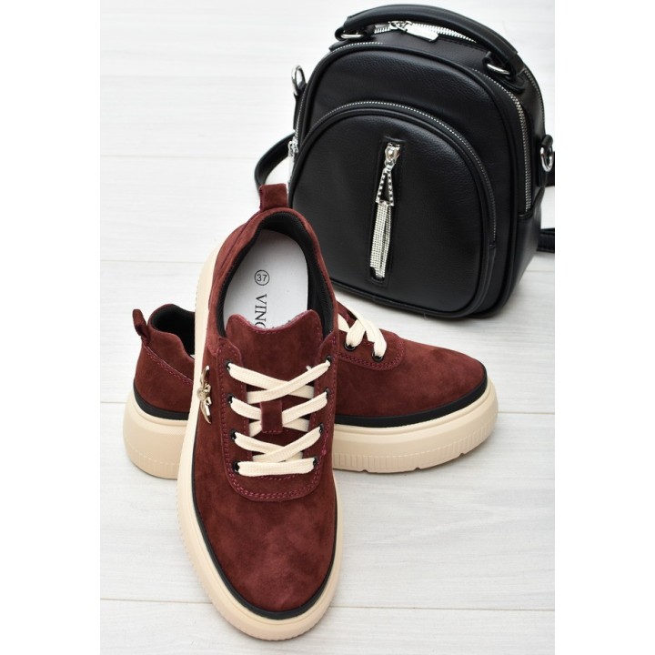 Sneakersy damskie Vinceza 41495 Bordo