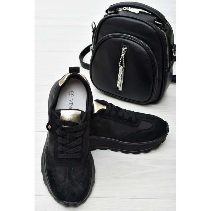 Sneakersy damskie Vinceza 41491 Czarne Sk
