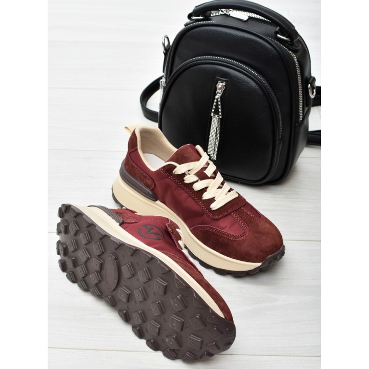 Sneakersy damskie Vinceza 41491 Bordo Sk