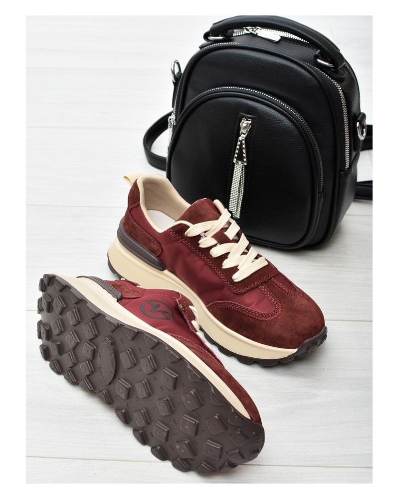 Sneakersy damskie Vinceza 41491 Bordo Sk