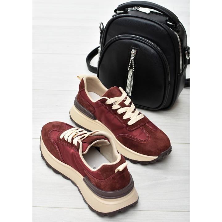Sneakersy damskie Vinceza 41491 Bordo Sk