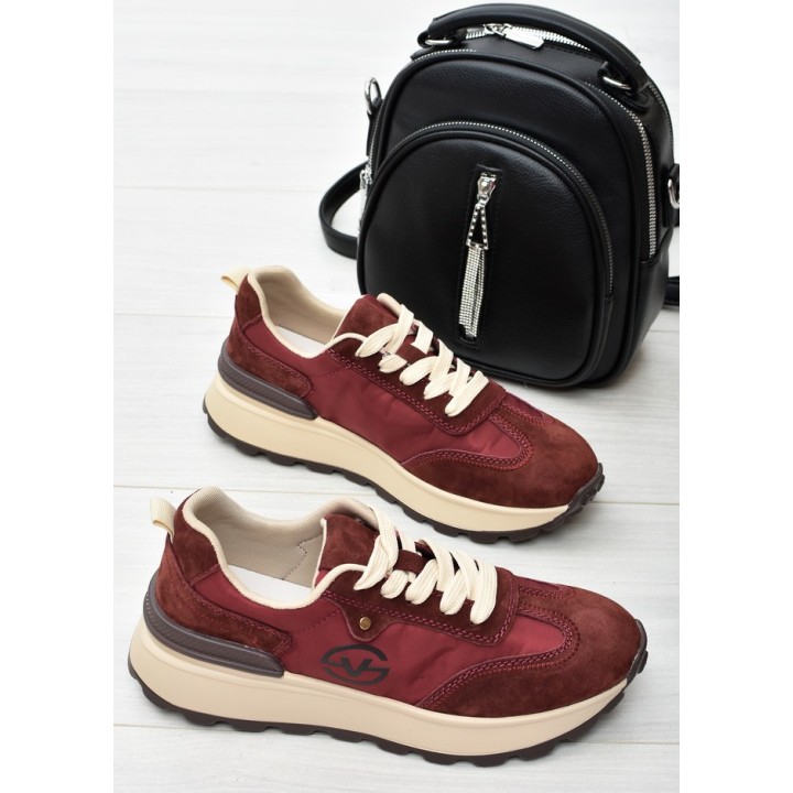 Sneakersy damskie Vinceza 41491 Bordo Sk