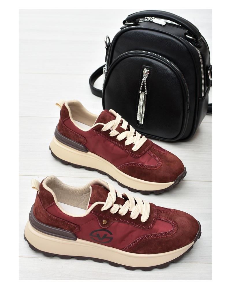 Sneakersy damskie Vinceza 41491 Bordo Sk