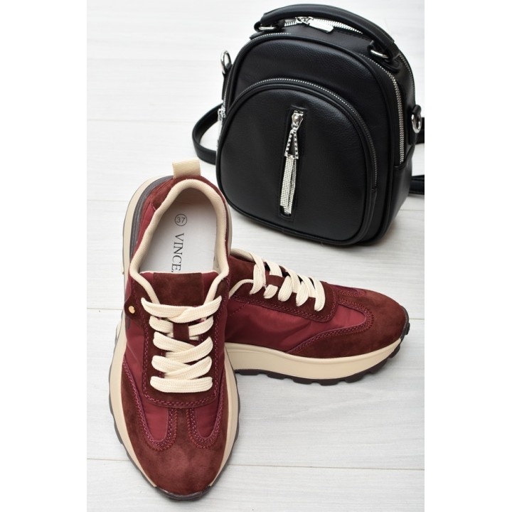 Sneakersy damskie Vinceza 41491 Bordo Sk
