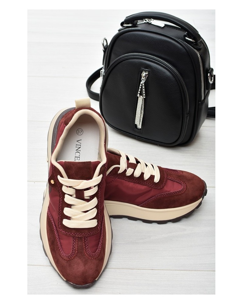 Sneakersy damskie Vinceza 41491 Bordo Sk