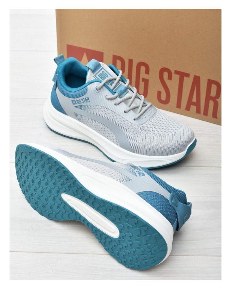 Buty męskie Big Star RR174271 Szaro-Niebieskie