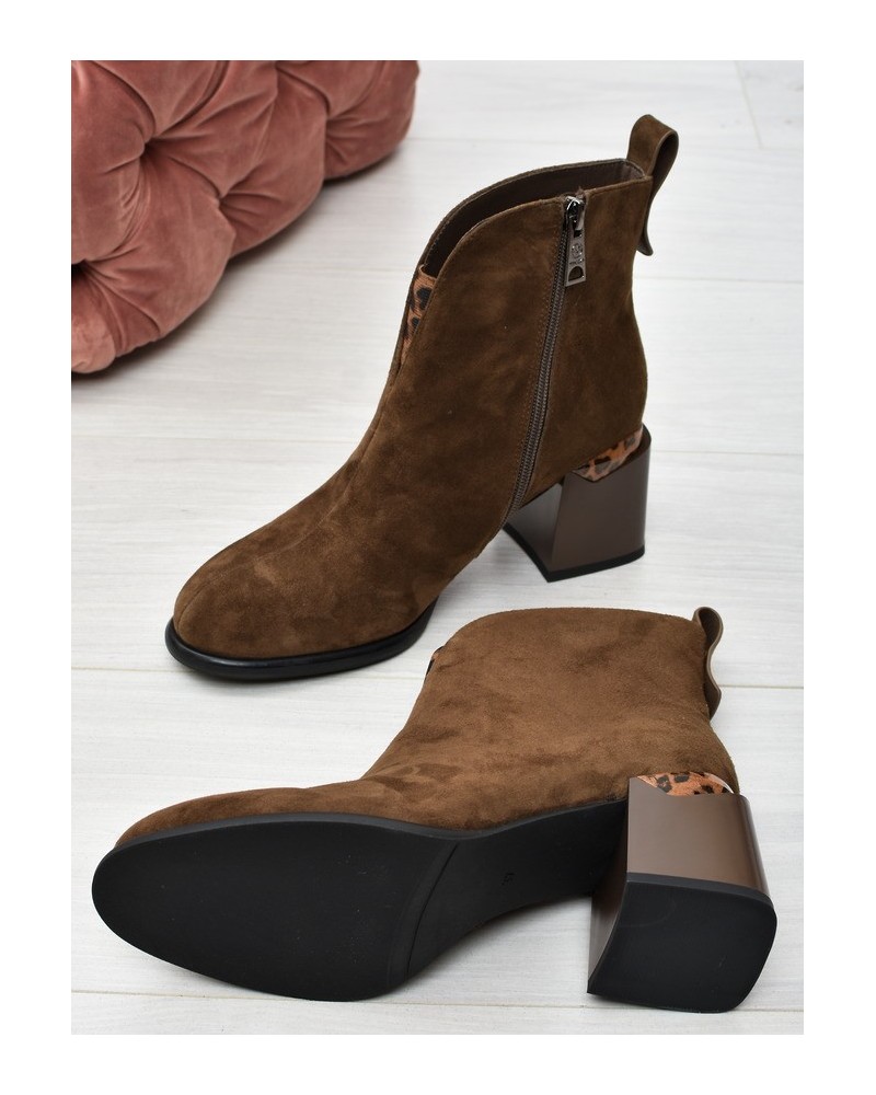 Botki damskie Vinceza 66811 Camel