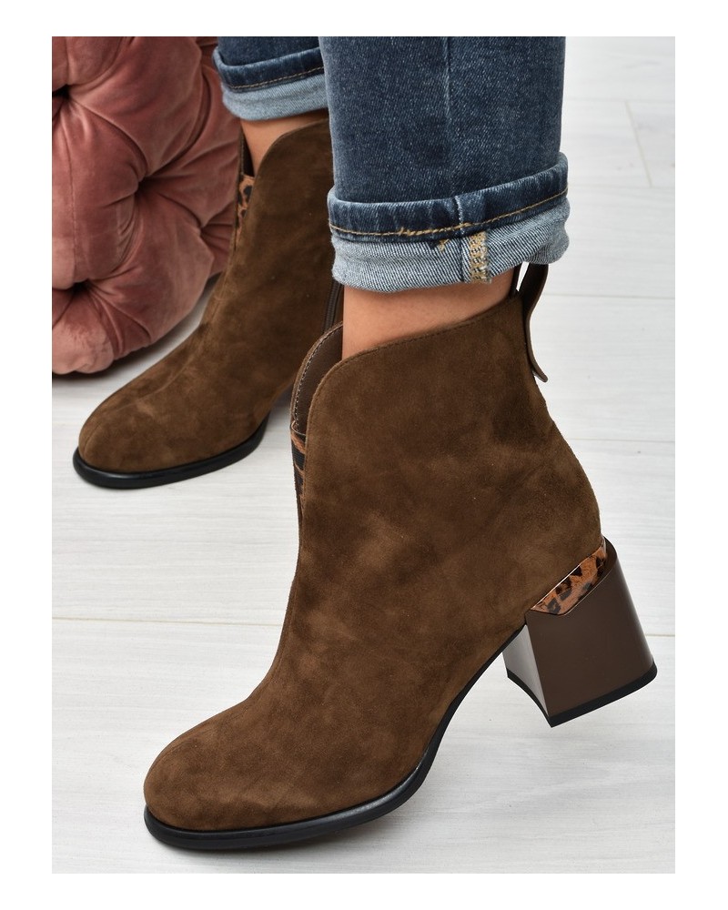 Botki damskie Vinceza 66811 Camel