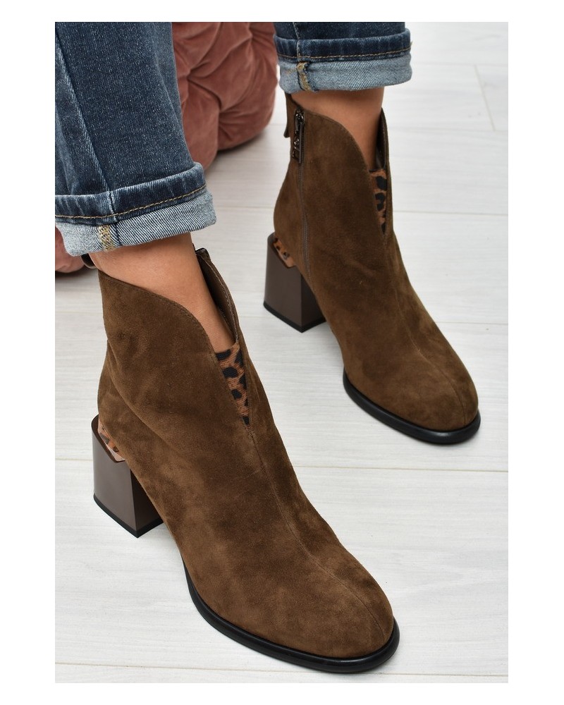 Botki damskie Vinceza 66811 Camel