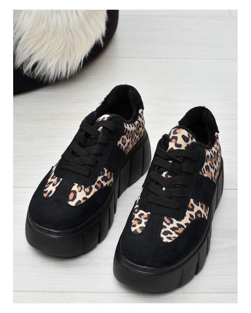 Sneakersy ocieplane damskie Vinceza 66841 Czarny/Beż