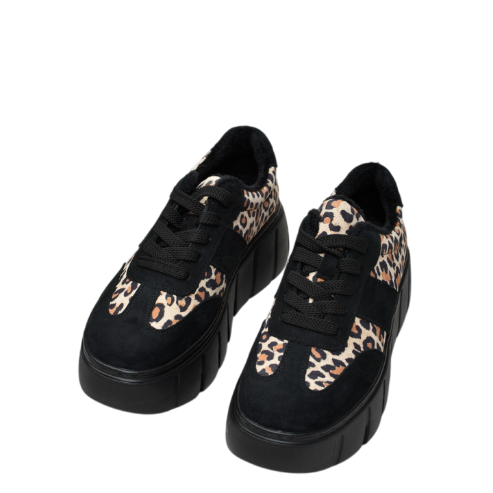 Sneakersy ocieplane damskie Vinceza 66841 Czarny/Beż