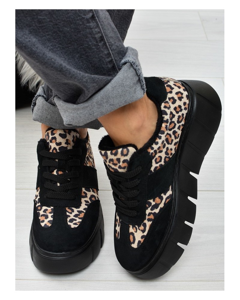 Sneakersy ocieplane damskie Vinceza 66841 Czarny/Beż