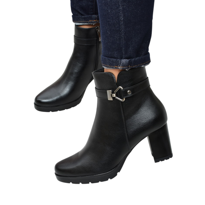 Botki damskie Potocki 12683 Czarne