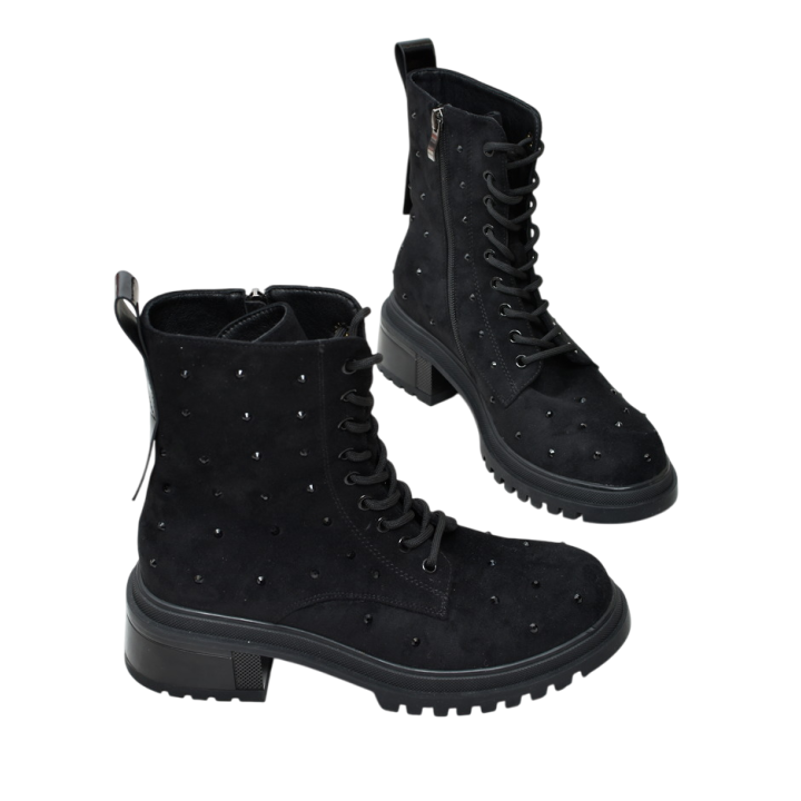 Trzewiki damskie S.Barski MR880-017 Czarne