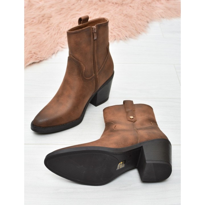 Botki damskie Seastar QT104 Camel