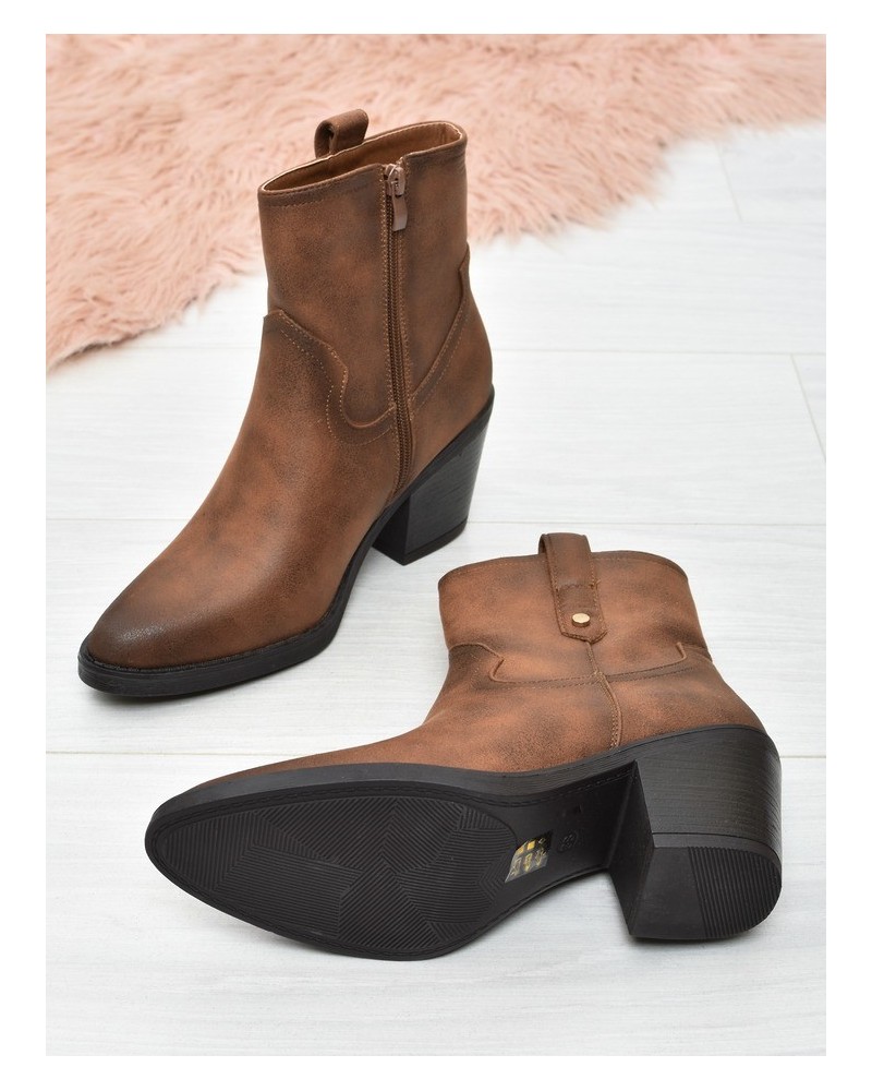 Botki damskie Seastar QT104 Camel