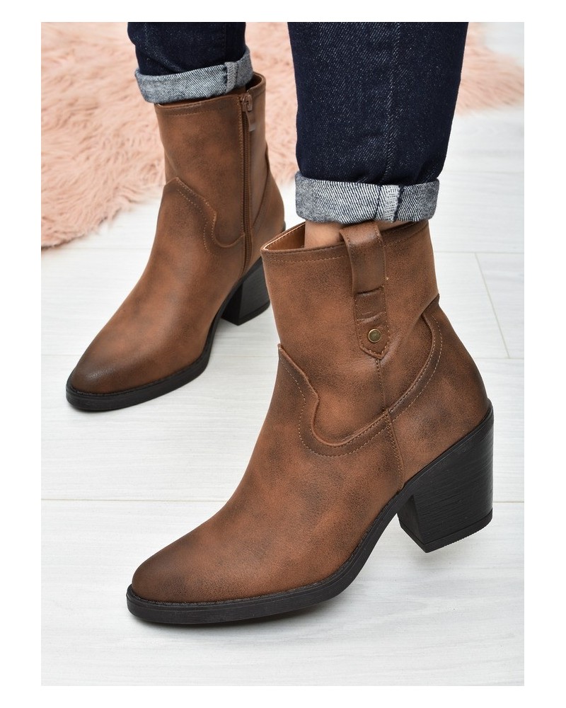 Botki damskie Seastar QT104 Camel