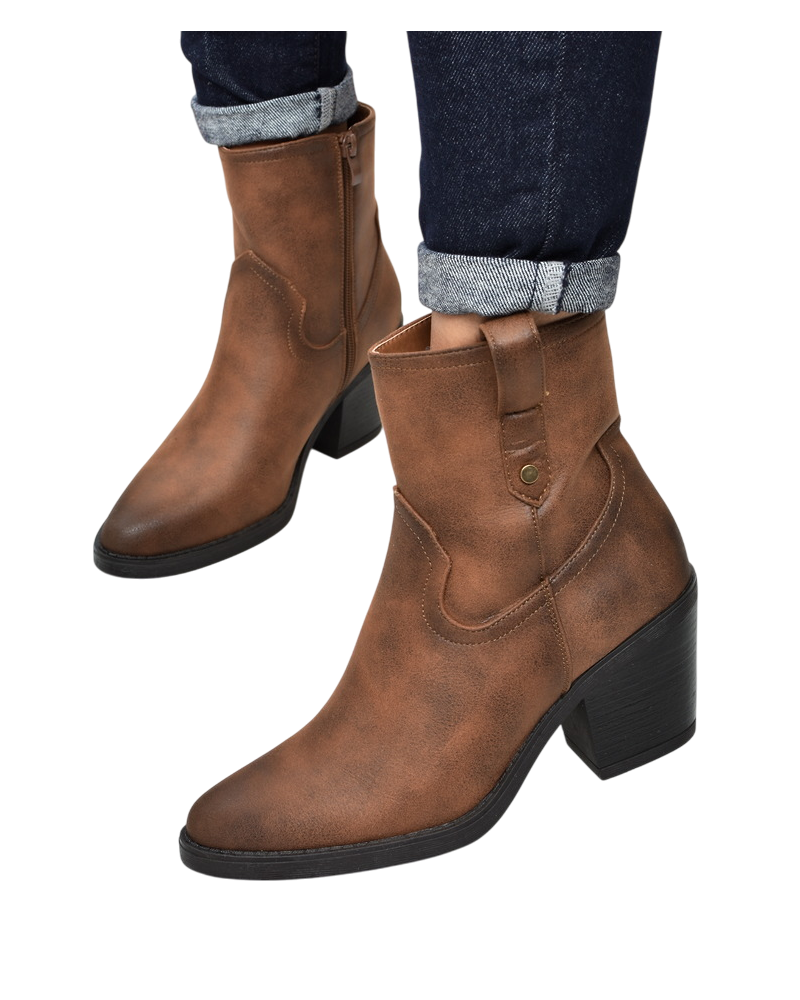 Botki damskie Seastar QT104 Camel