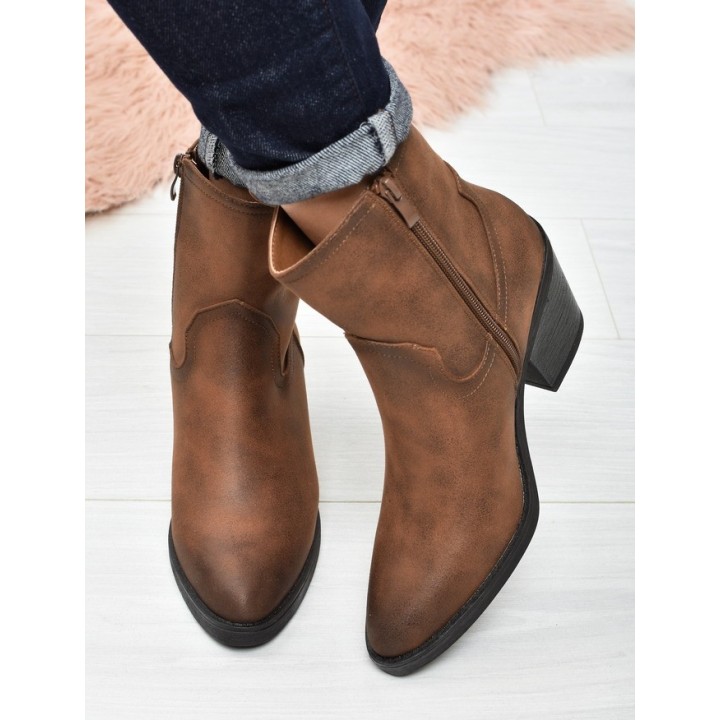Botki damskie Seastar QT104 Camel