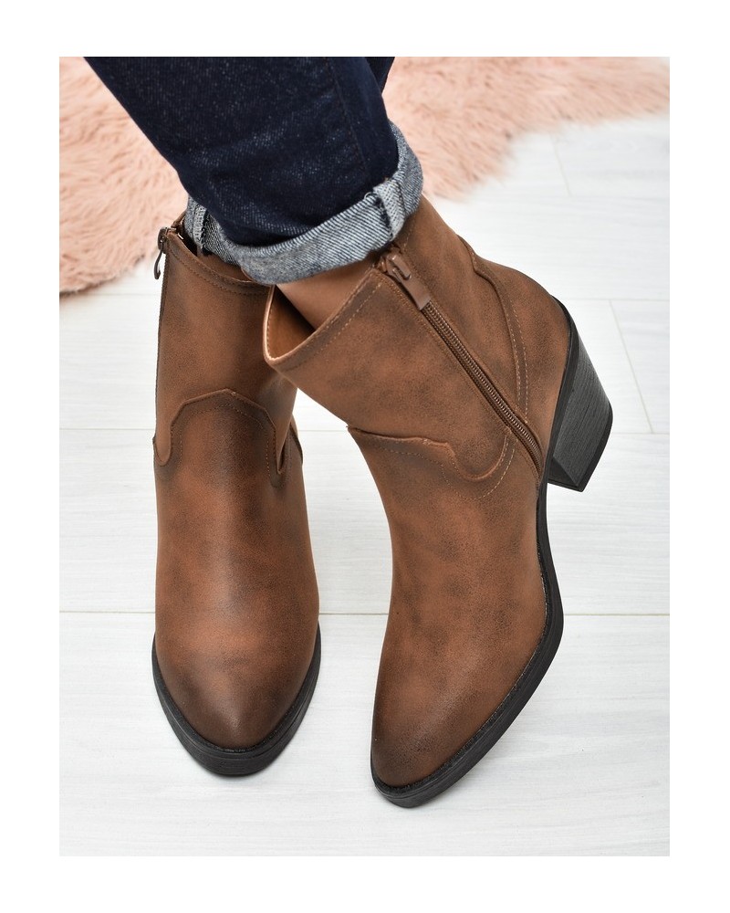 Botki damskie Seastar QT104 Camel