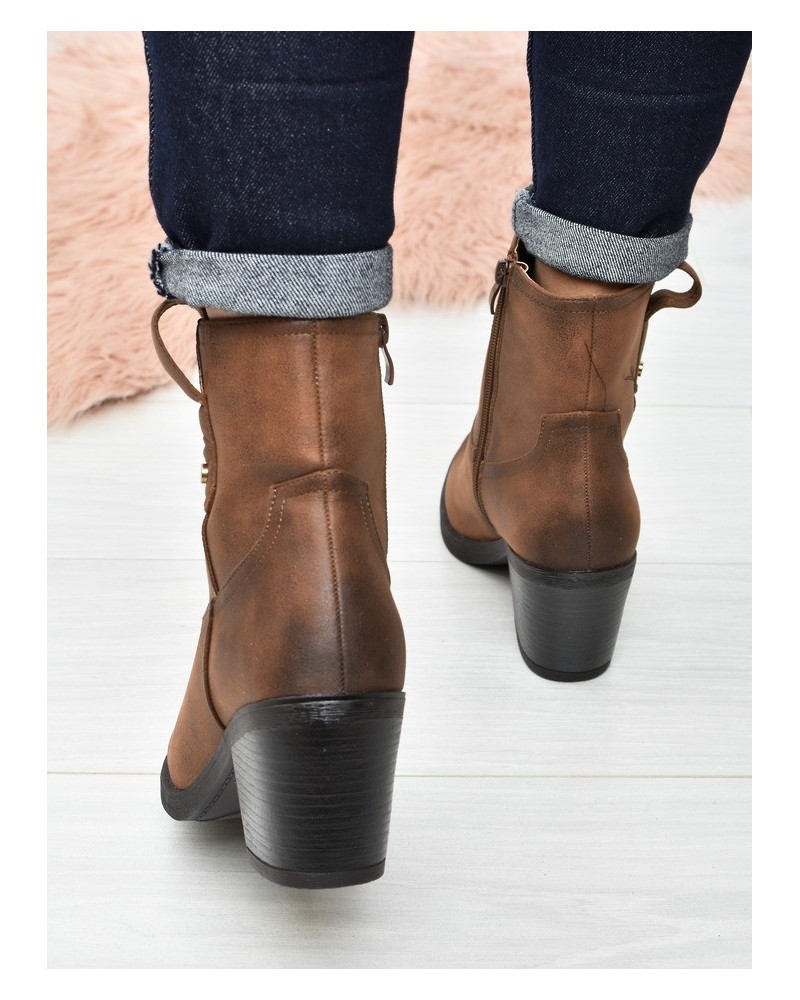 Botki damskie Seastar QT104 Camel