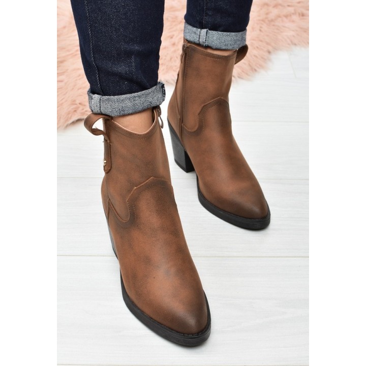 Botki damskie Seastar QT104 Camel